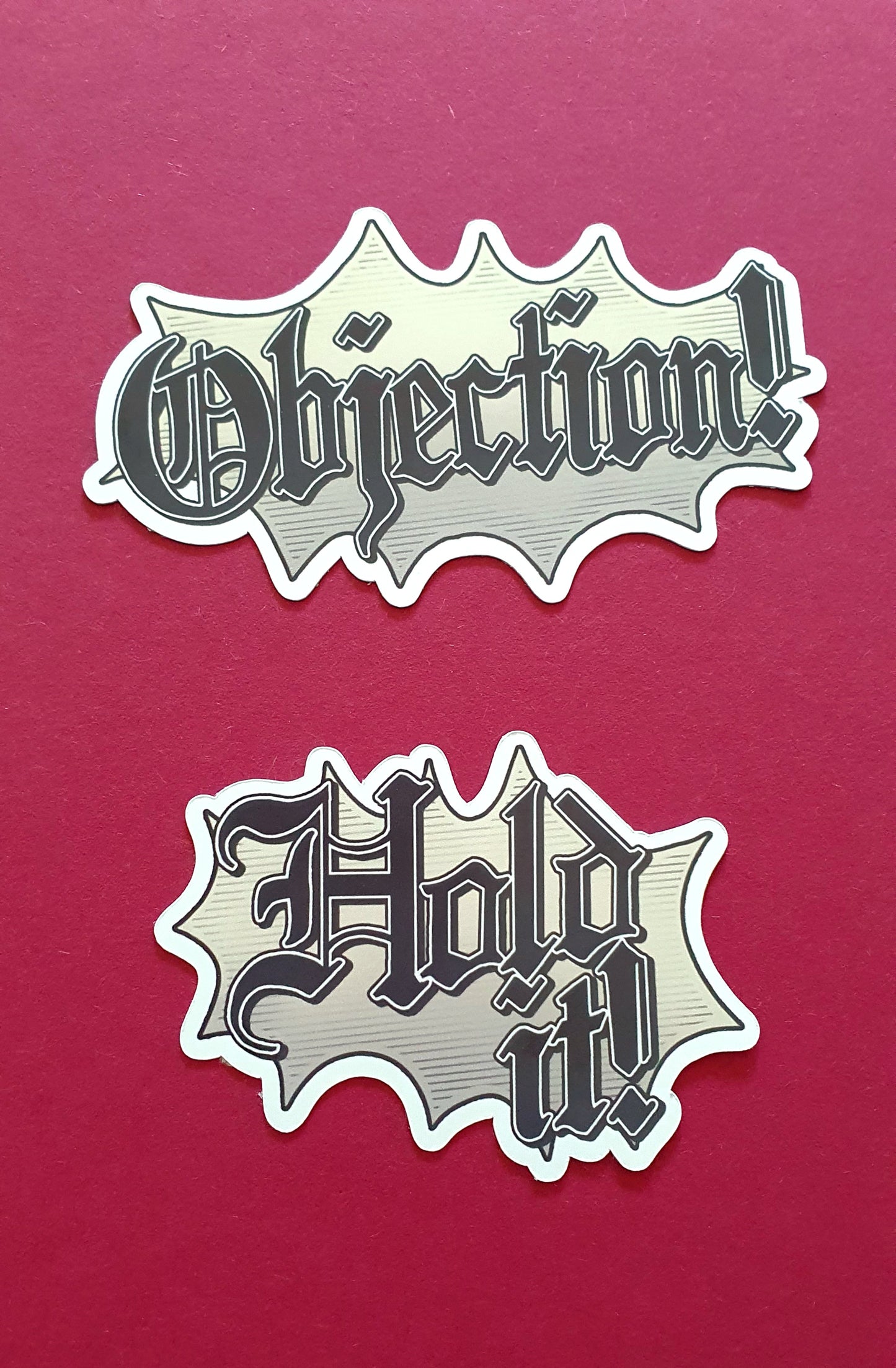 Ace Attorney Inspired Sticker Sets - Objection! Speech bubbles