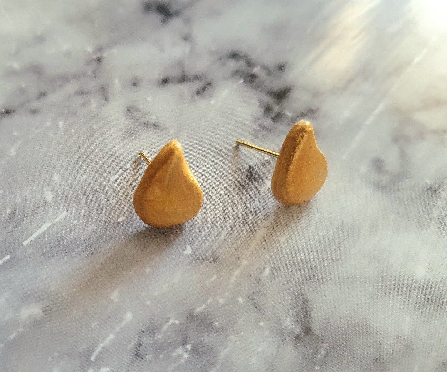 Seeds of the Forest - hand made clay stud earrings