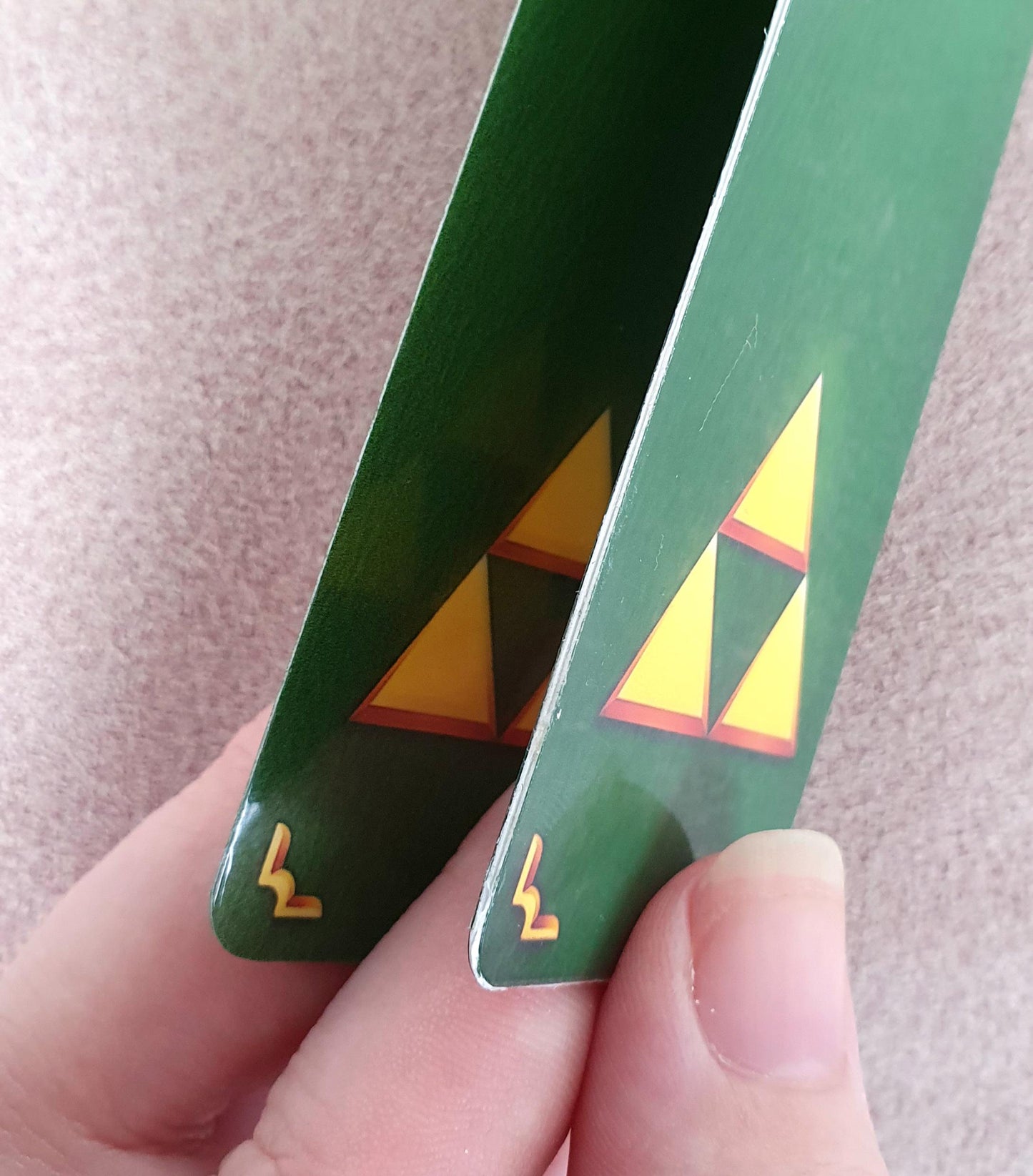 TriForce - The Legend of Zelda bookmark laminated with ribbon