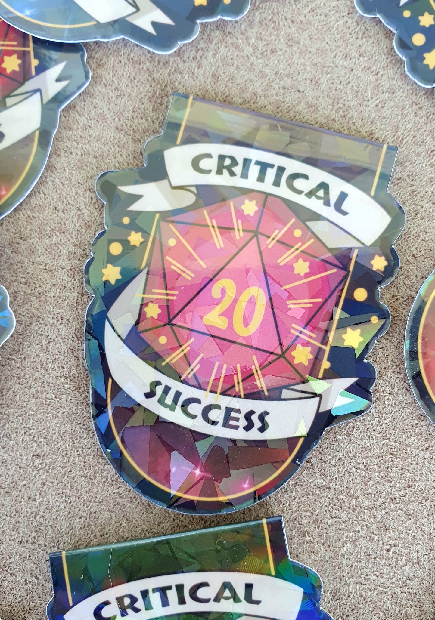 Magnetic Bookmark for DnD Player, Critical Success Dice Design