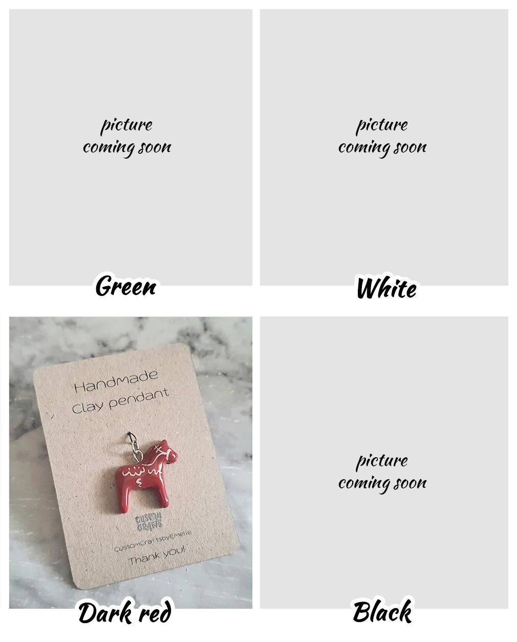 Handmade polymer clay pendant for nacklaces