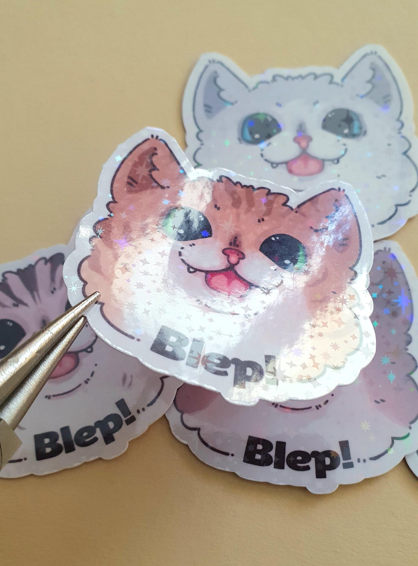 Blep! Cats Laminated and Water Resistant stickers