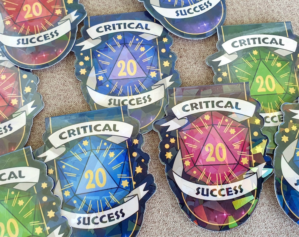 Magnetic Bookmark for DnD Player, Critical Success Dice Design