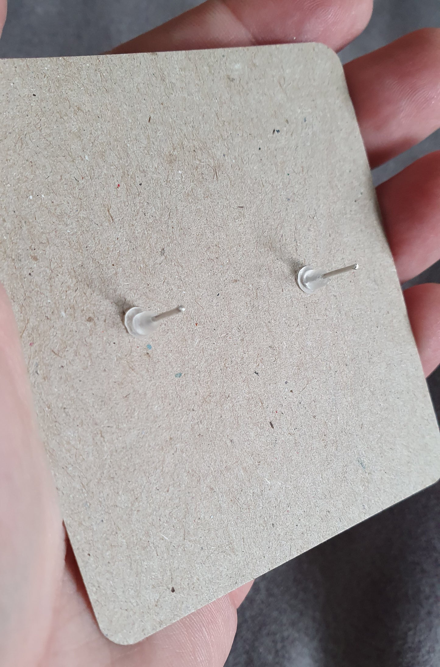 Handmade polymer clay stud earrings - Dalecarlia horse marble pattern with gold paint