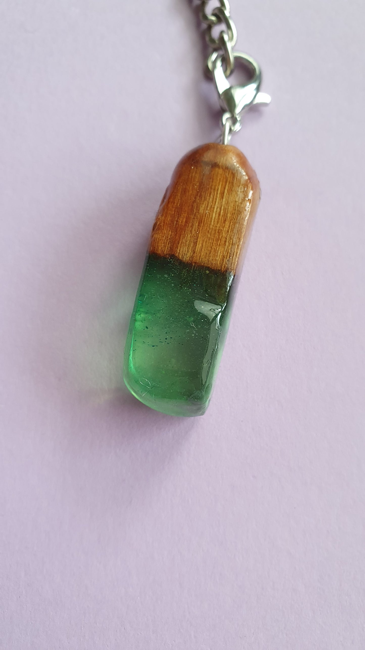 Secret wood keychains - resin and wood