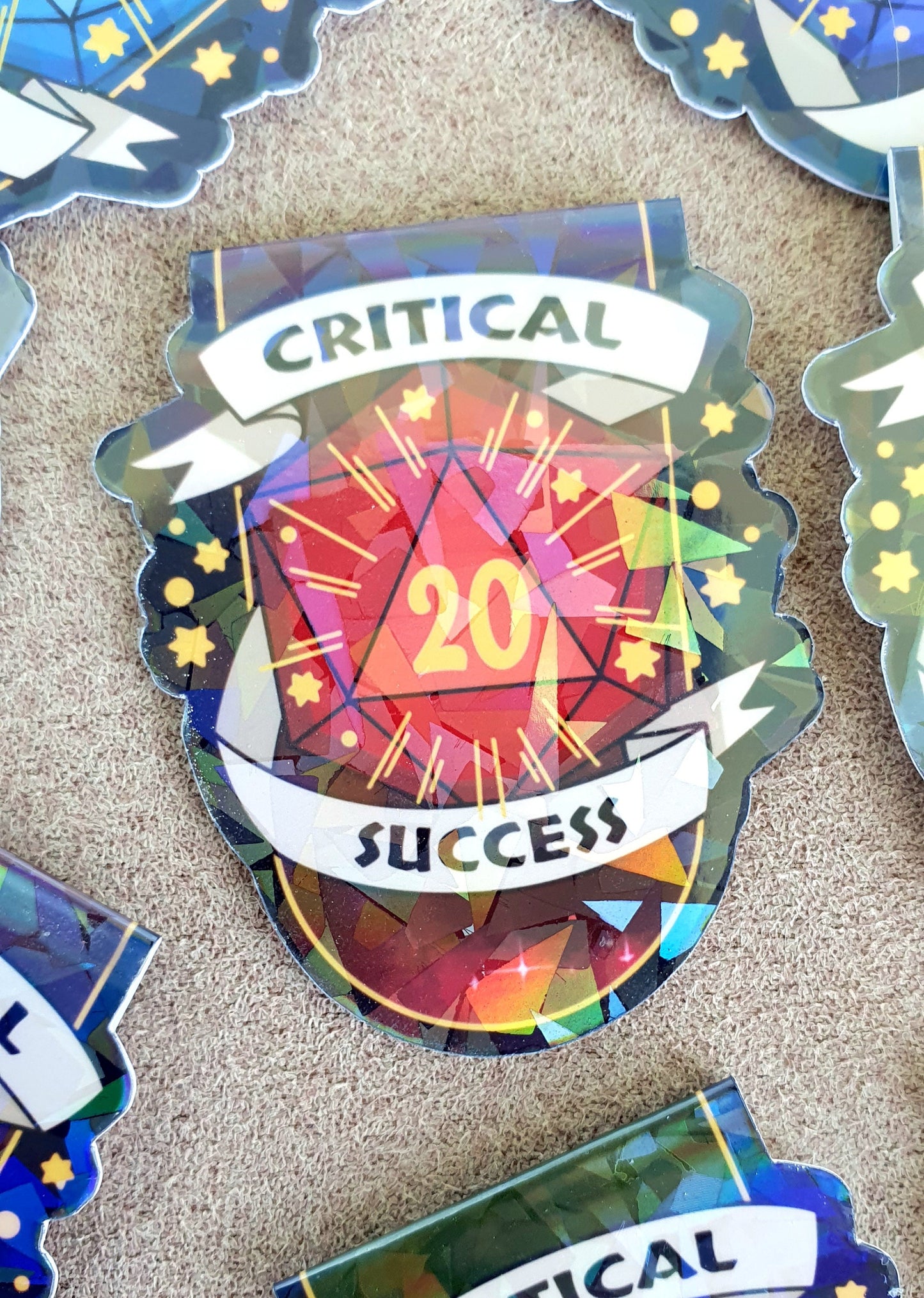 Magnetic Bookmark for DnD Player, Critical Success Dice Design