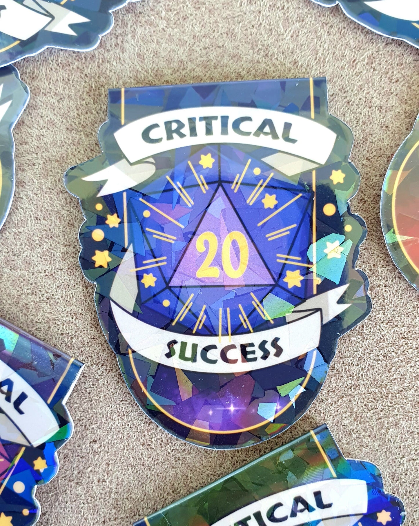 Magnetic Bookmark for DnD Player, Critical Success Dice Design