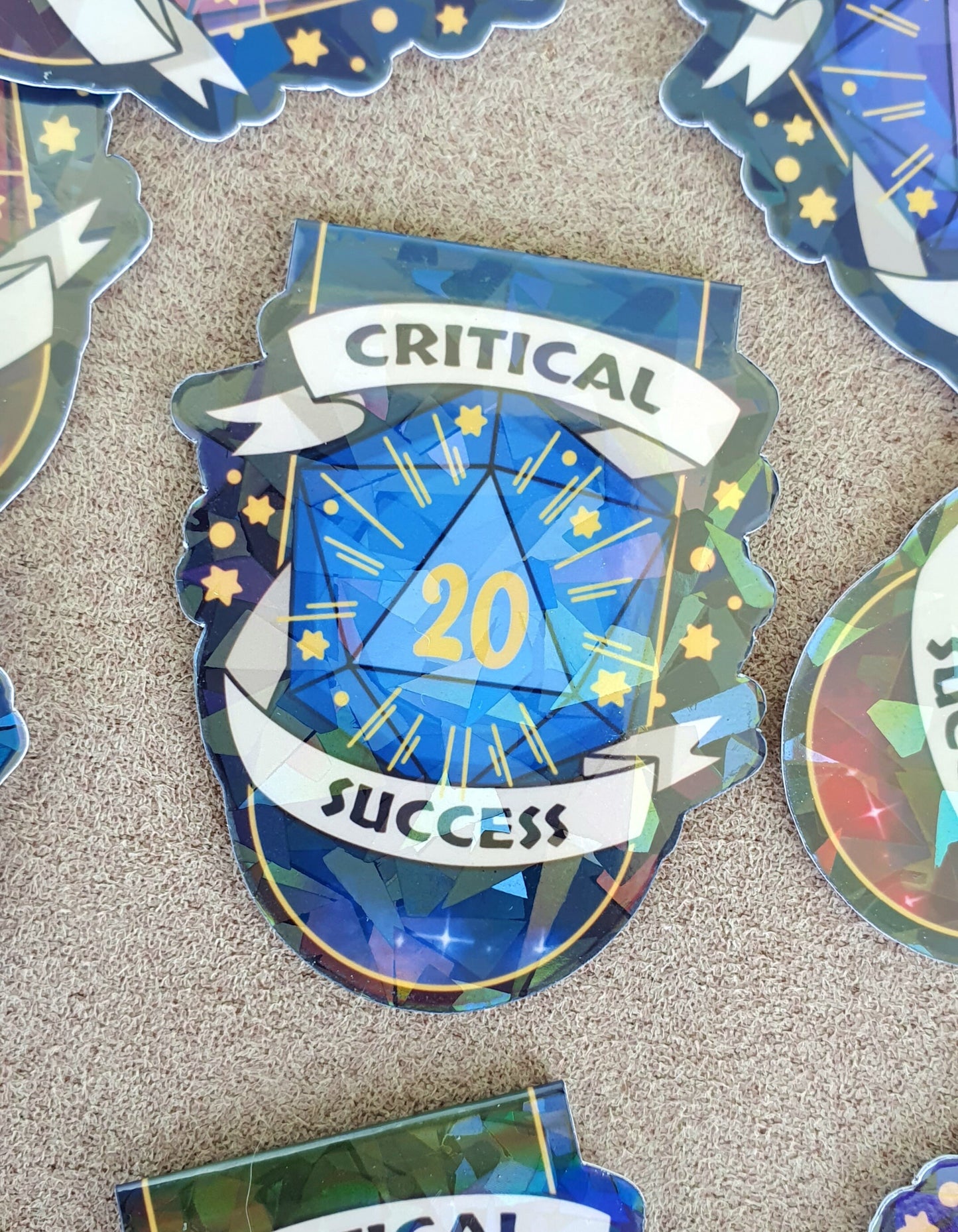 Magnetic Bookmark for DnD Player, Critical Success Dice Design