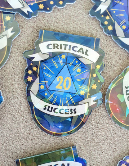 Magnetic Bookmark for DnD Player, Critical Success Dice Design