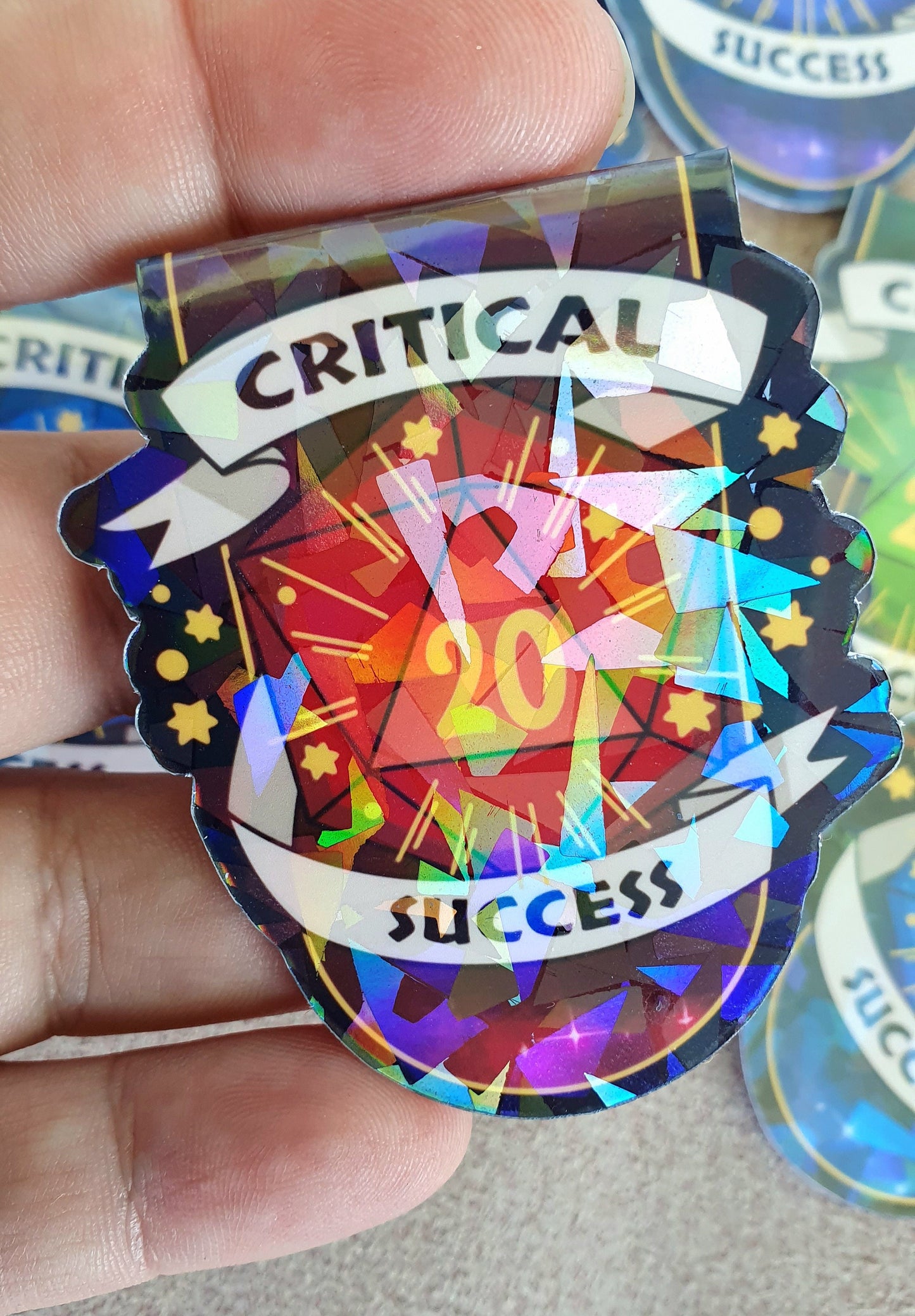 Magnetic Bookmark for DnD Player, Critical Success Dice Design