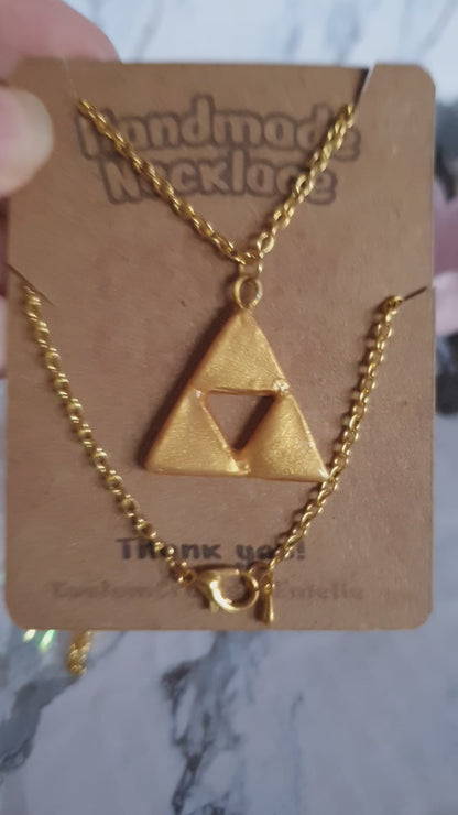 Triforce The legend of Zelda inspired - polymer clay necklace