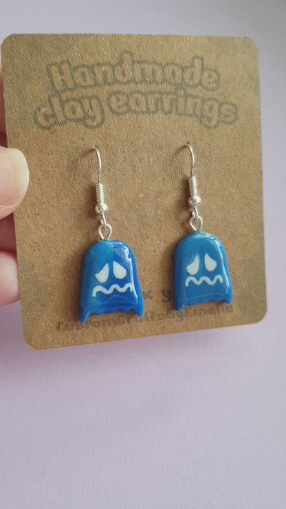 Anxious Ghosties - hand made hook earrings