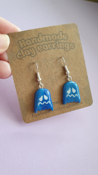 Anxious Ghosties - hand made hook earrings