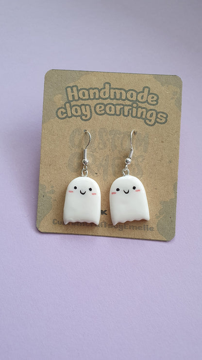 Dangle Ghosties - hand made hook earrings