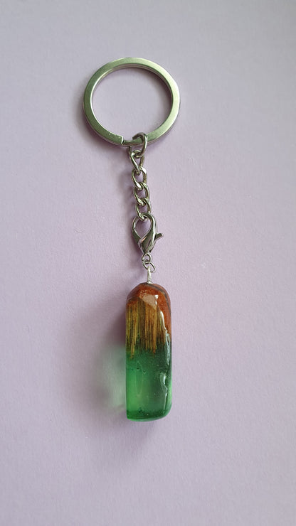Secret wood keychains - resin and wood