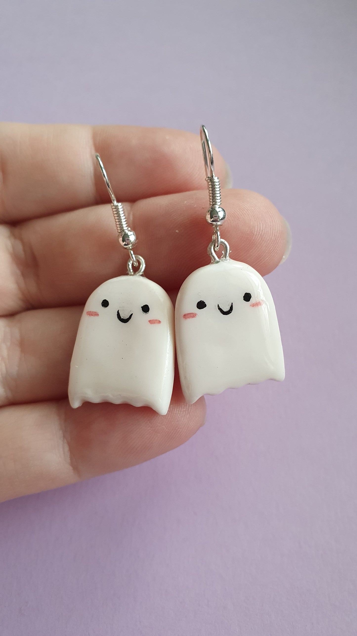 Dangle Ghosties - hand made hook earrings