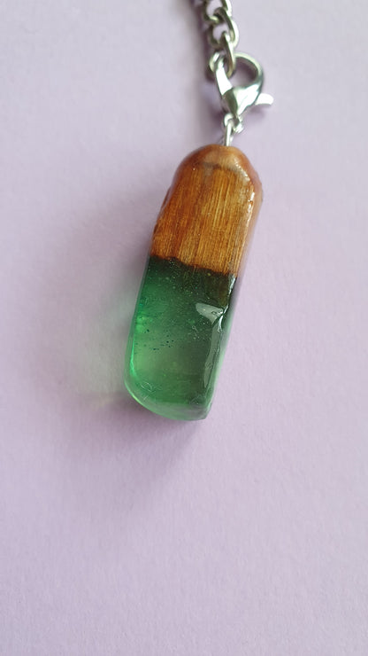 Secret wood keychains - resin and wood