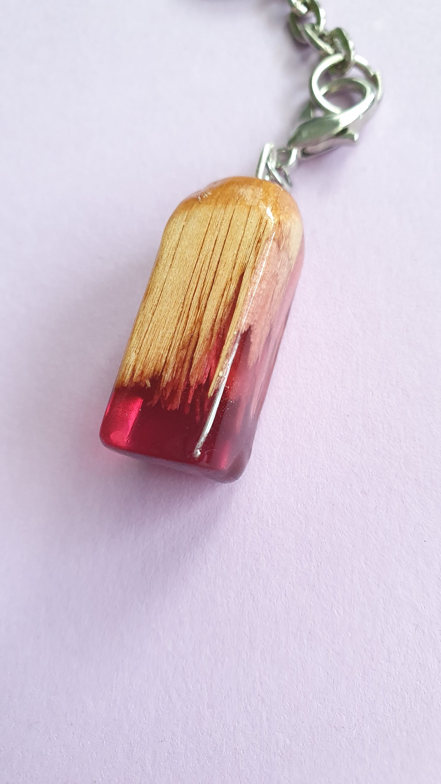 Secret wood keychains - resin and wood