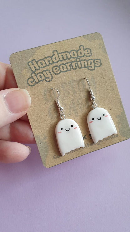 Dangle Ghosties - hand made hook earrings