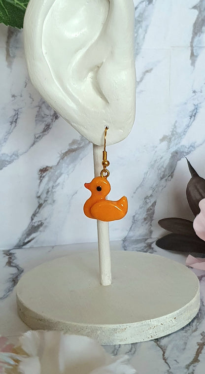 Ducks hook earrings - hand made in polymer clay