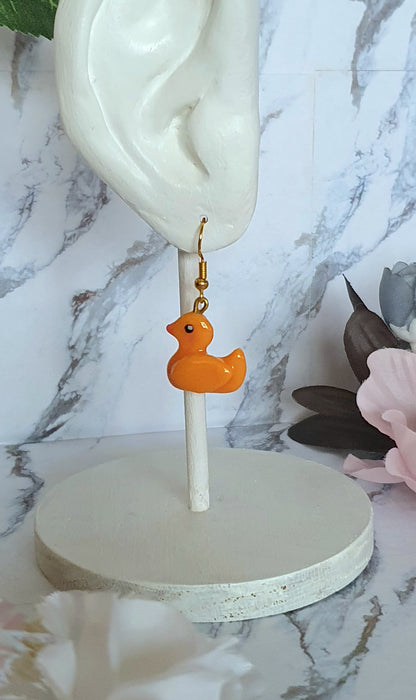 Ducks hook earrings - hand made in polymer clay