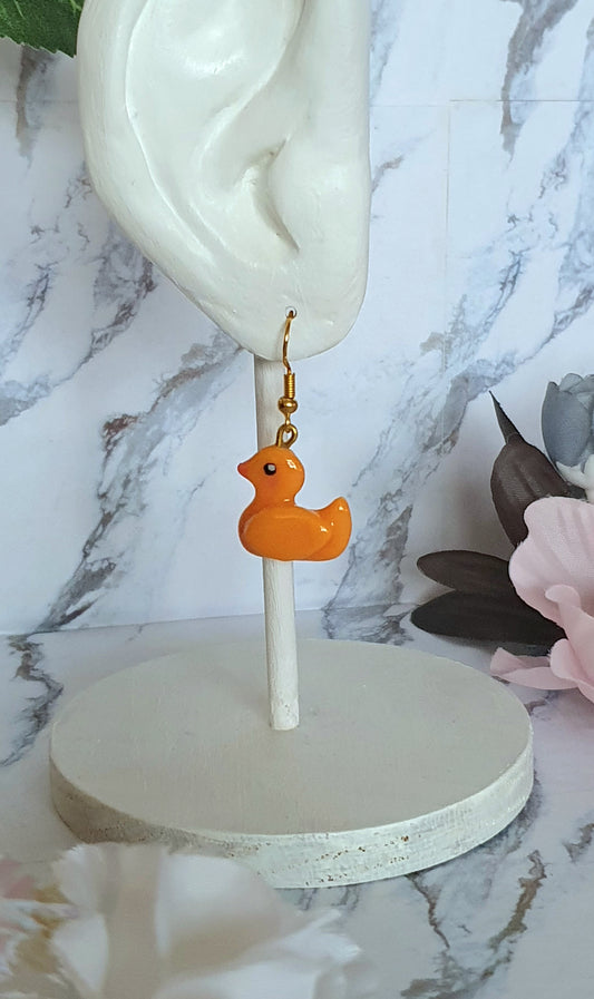 Ducks hook earrings - hand made in polymer clay