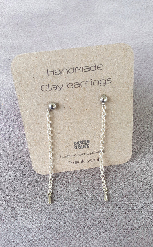 Chain stud earrings