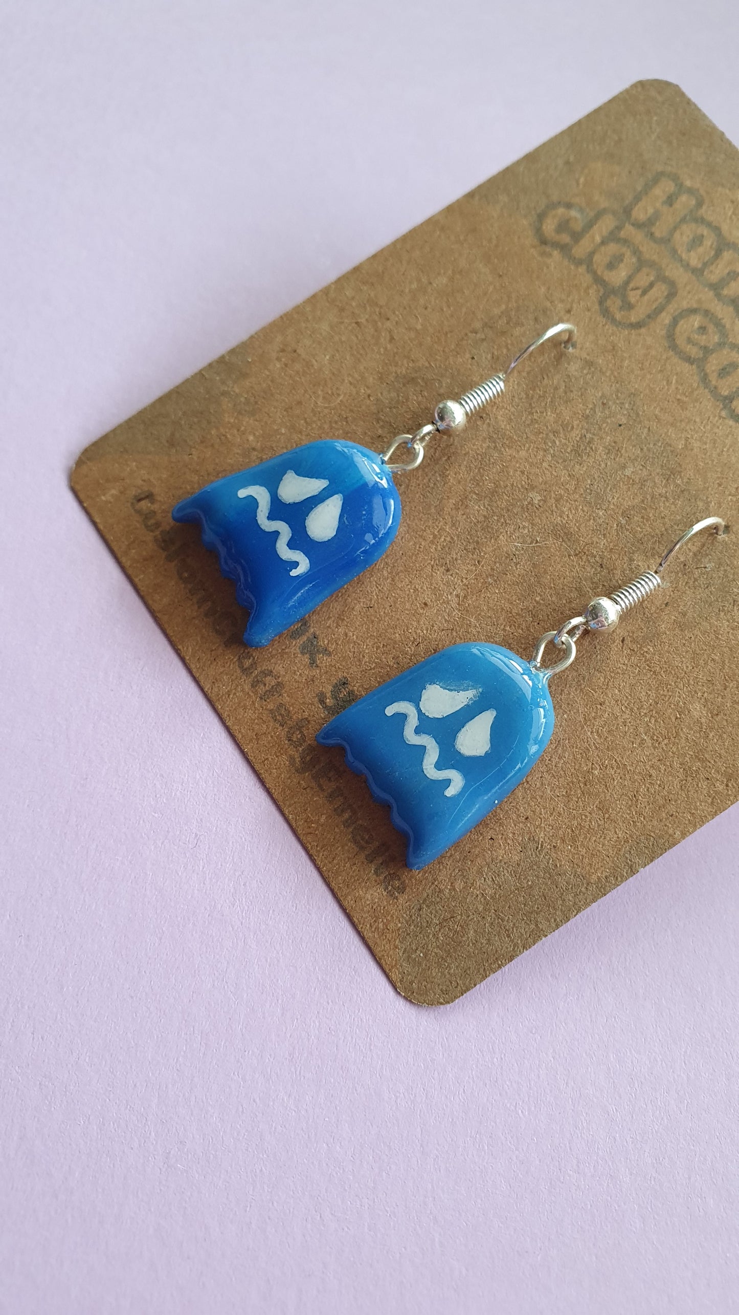 Anxious Ghosties - hand made hook earrings