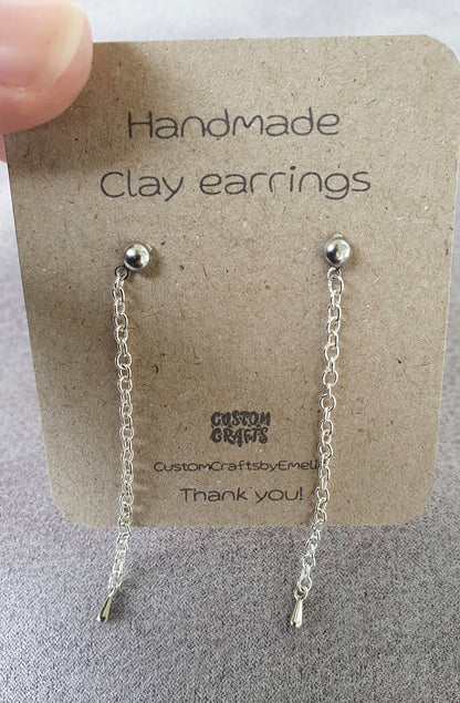 Chain stud earrings