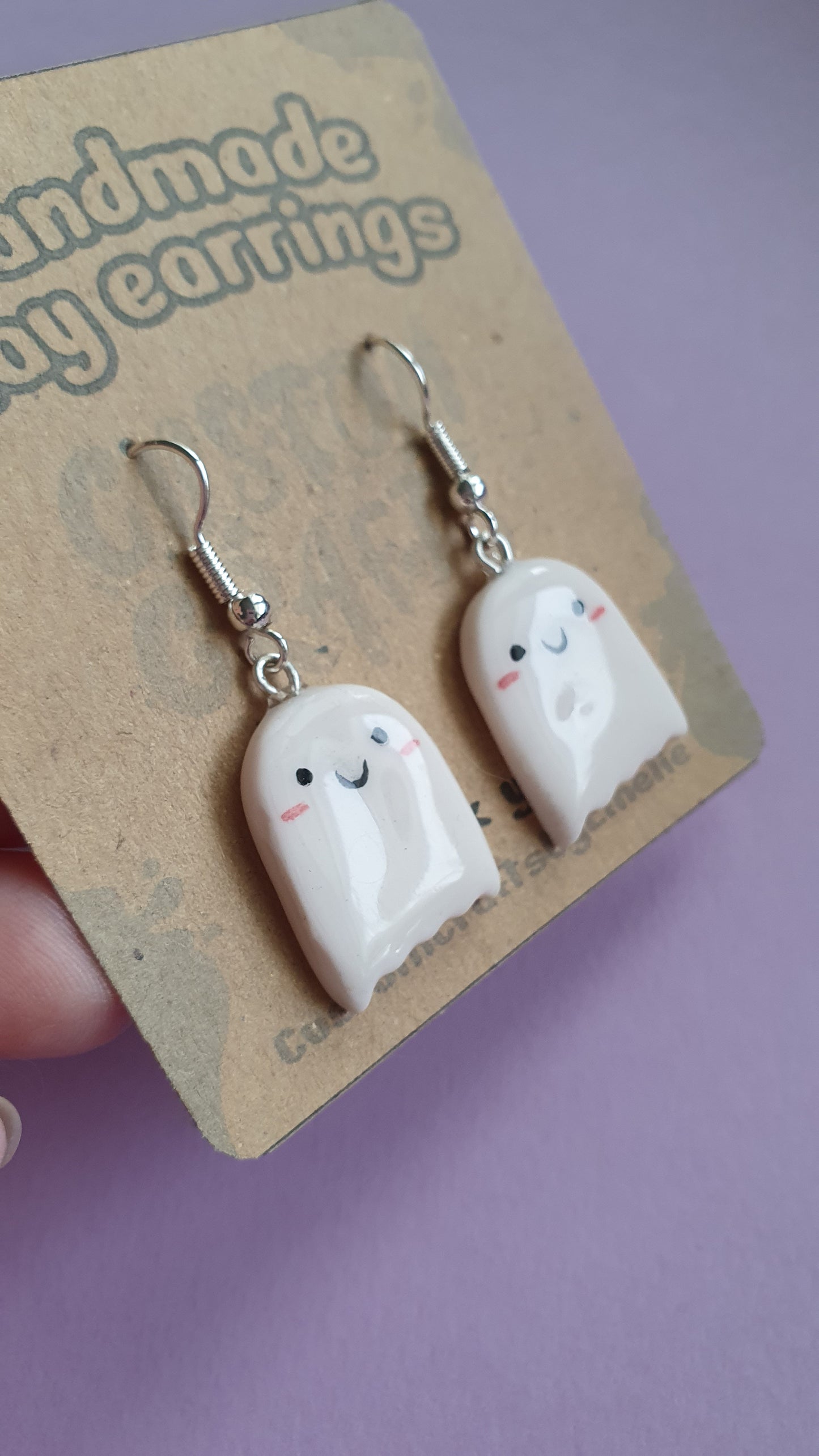 Dangle Ghosties - hand made hook earrings